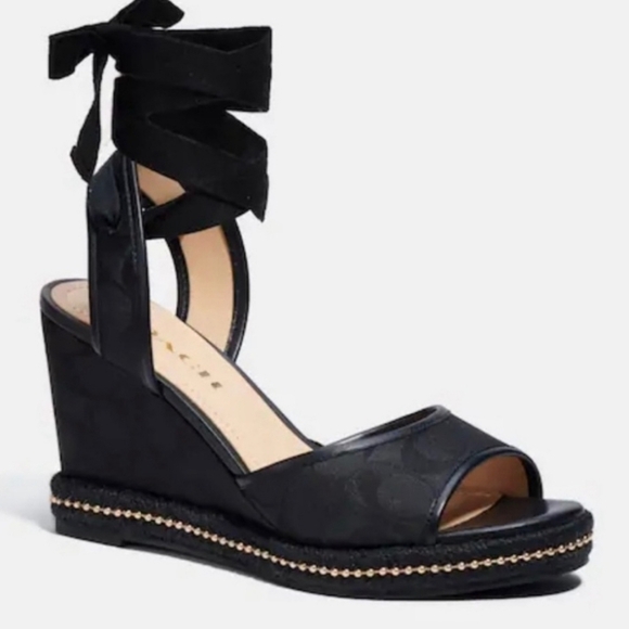 Coach Page Sig recycled summer wedge size 7.5 - Picture 9 of 9